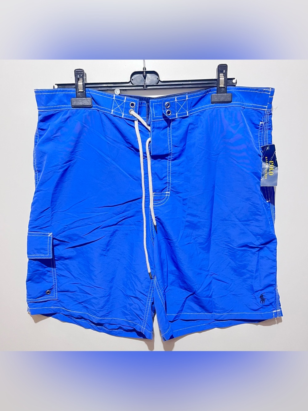 Polo Ralph Lauren Men's Blue Swim Trunks with Drawstring Sz XXL